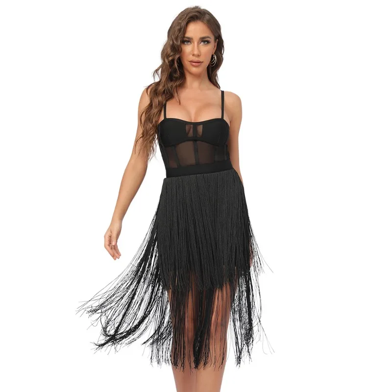 Luxury Women's Evening Gowns Prom Dress Sexy Party Dresses 2025 Black Midi Dresses Lace Gown Female Clothing Cocktail Dress