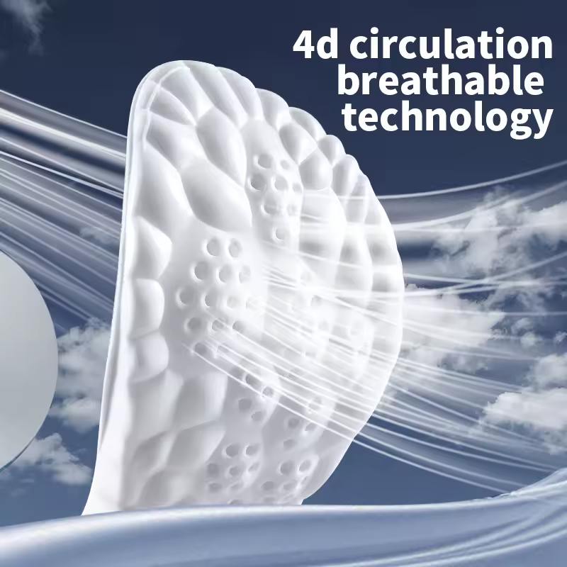 4D Cloud Technology Sports Insoles for Shoes PU Sole Soft Breathable Shock Absorption Cushion Running Orthopedic Care Insoles - Image 4