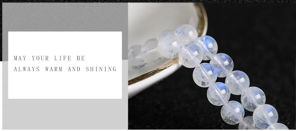AAA Natürliche Blaue Mondsteinperlen aus Sri Lanka, Wunderschöne Blaue Schimmernde Lose Edelsteine für Schmuckherstellung, DIY Armband- und Halskettenzubehör – Detail 5