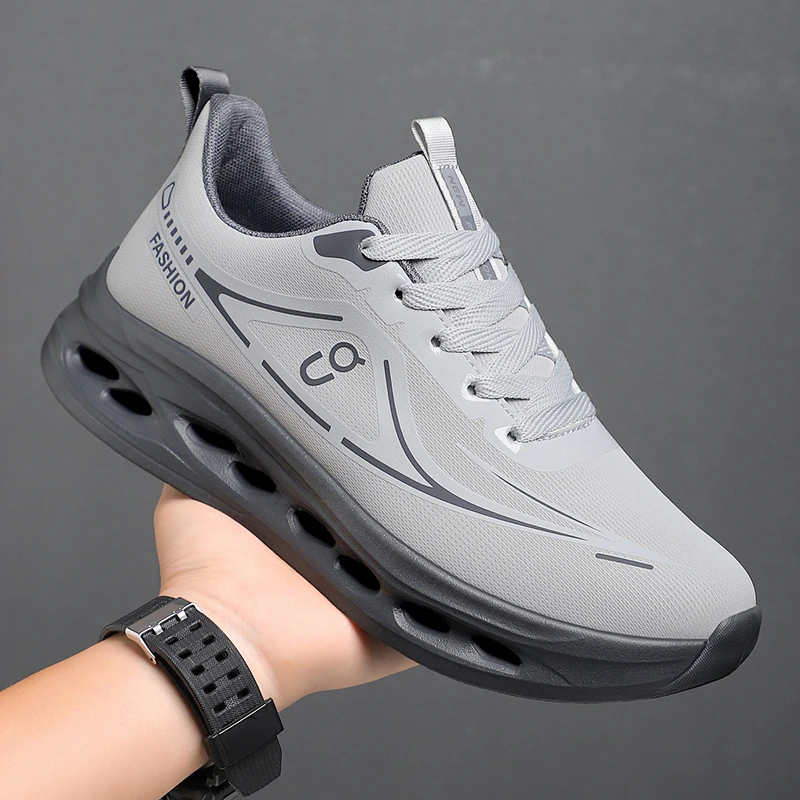 Men's Spring and Autumn Sports Running Shoes Outdoor Comfortable Breathable Soft Soled Height Raising Casual Men'S Shoes 39-44