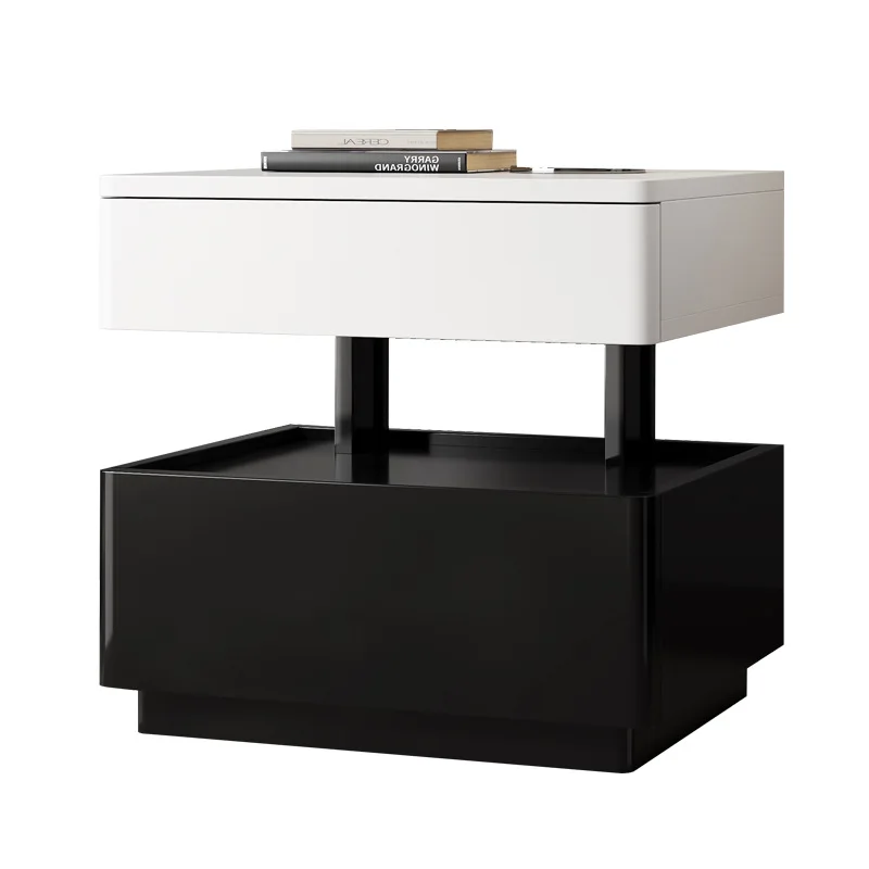 

Italian, minimalist, solid wood, bedside table, bedroom, light luxury, high-end, creative