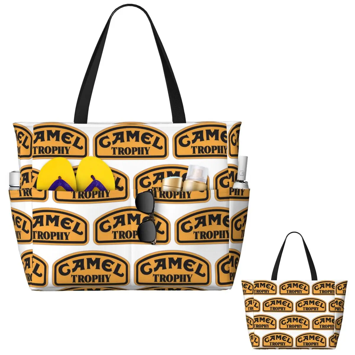 

Camel Trophy, классическая пляжная сумка с логотипом, спортивная сумка для занятий йогой, большая большая сумка, женская дорожная сумка, сумка для фитнеса