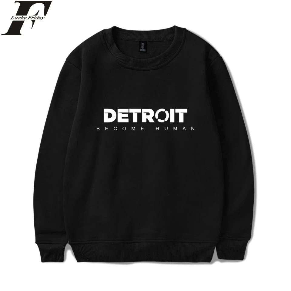 

2024 New Detroit Become Human Crop Top Round Neck Sweatshirt Hot Game autumn and winter men's long sleeved top sports hoodie