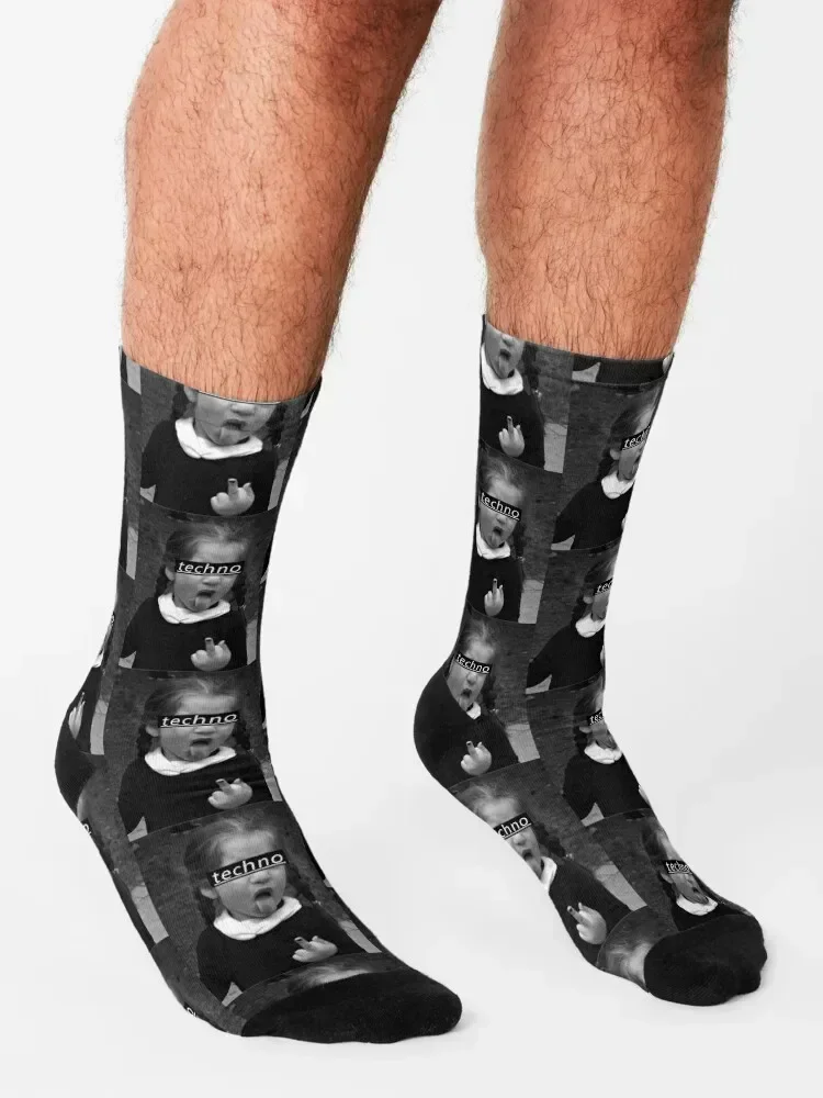 Techno rave girl Socks Argentina soccer anti-slip custom crazy Woman Socks Men's