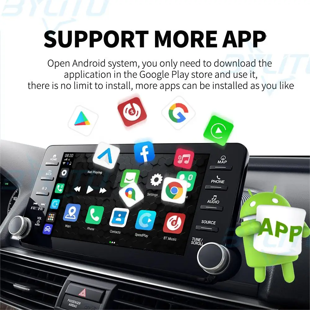 CS9 CarPlay Ai Box Android 13 Qualcomm 6125 Plug and Play OEM Car Multimedia Wired to Wireless Adapter Supports Netflix Youtube