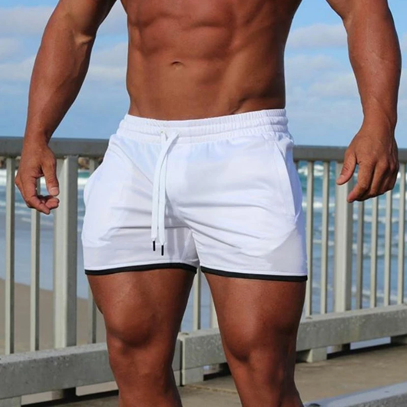 Summer Men Sports Shorts Fitness Basketball Beach Pants Mesh Breathable Bodybuilding Gym Training Shorts Men\'s Sweatpants