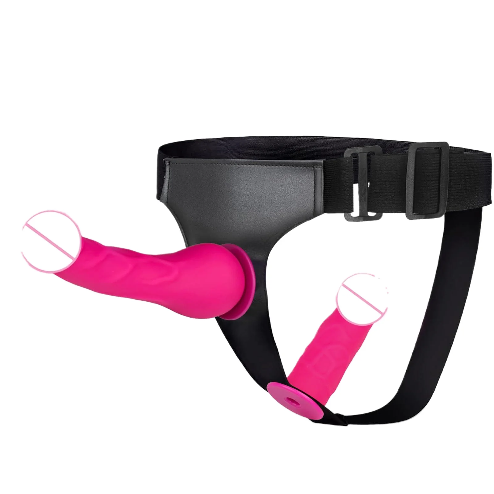 Strap-On Vibrating Dildo Lesbian Adjustable Harness Vibrator With 10 Vibration Modes Wearable Harness Sex Toy For Female Couple