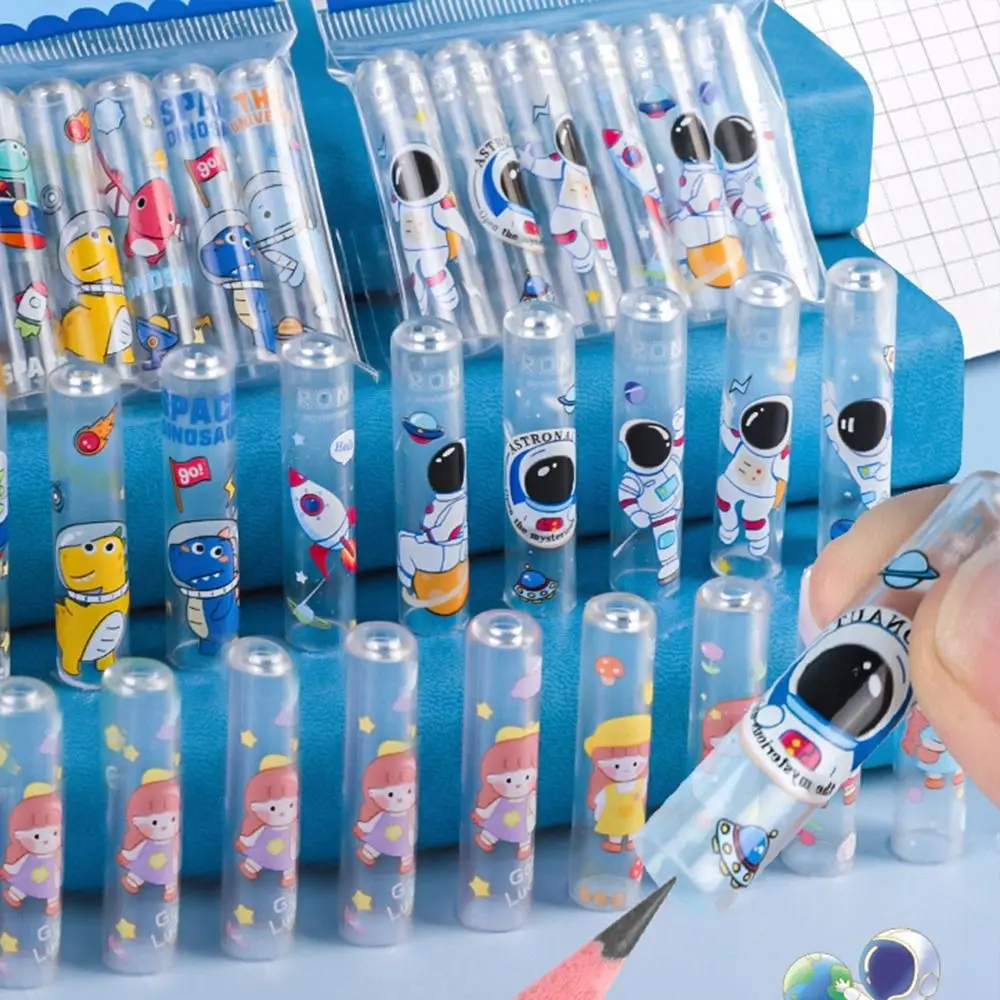 Pencil Protective Cover Pen Pencil Caps Stationery Grip Multi-pattern Pencil Extender Pencil Protector Pen Topper Covers School