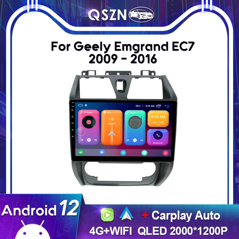 

QSZN 2K QLED For Geely Emgrand EC7 2009 - 2016 Car Radio Carplay GPS 4G Navigation Multimedia Video Player Head Unit Autoradio