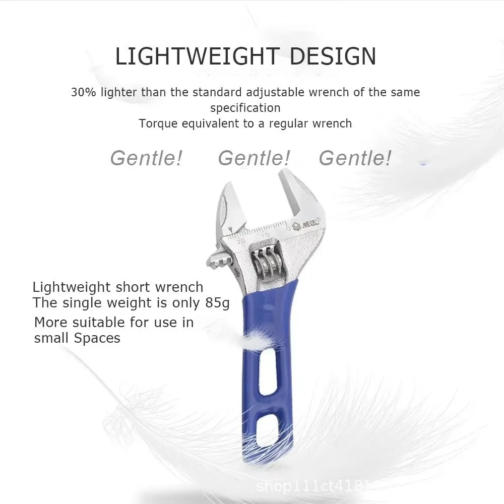 

Universal Mini Adjustable Spanner 6/8inch Short Handle Bathroom Wrench Multifunction Wide Mouth Spanner Pipe Repair Tool