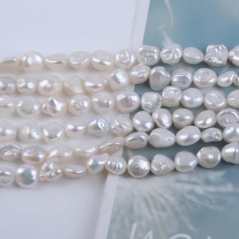 7-8mm white keshi pearl freshwater natrual irregular pearl beads for jewelry making 18cm short strands