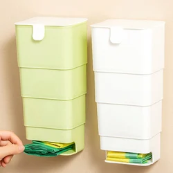 Trash Bag Grocery Bag Holder Wall Mount Plastic Bag Holder Dispenser Hanging Storage Trash Garbage Bag Kitchen Garbage Organizer