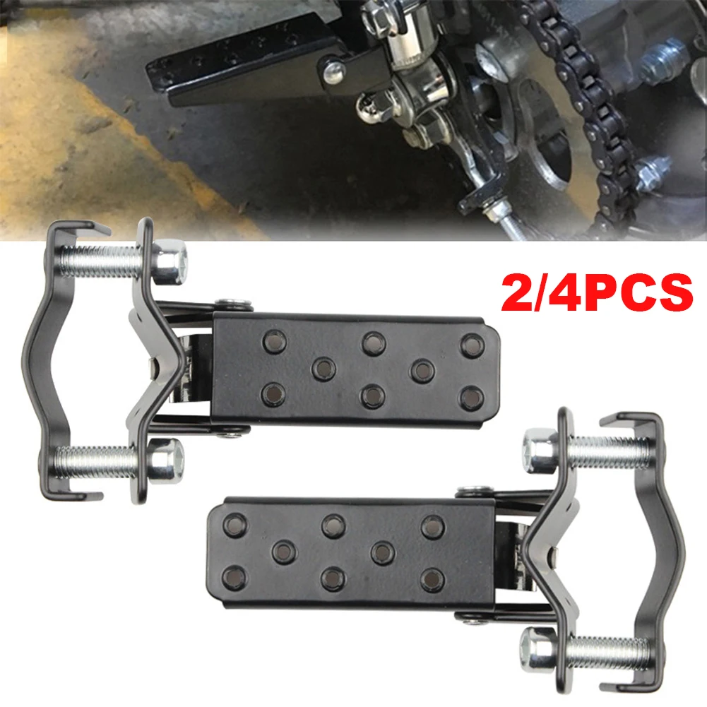 1/2Pair Motorcycle Metal Footrests Pedals Folding Black Passenger Foot Peg Rear Pedal Footrest Universal Bike Parts