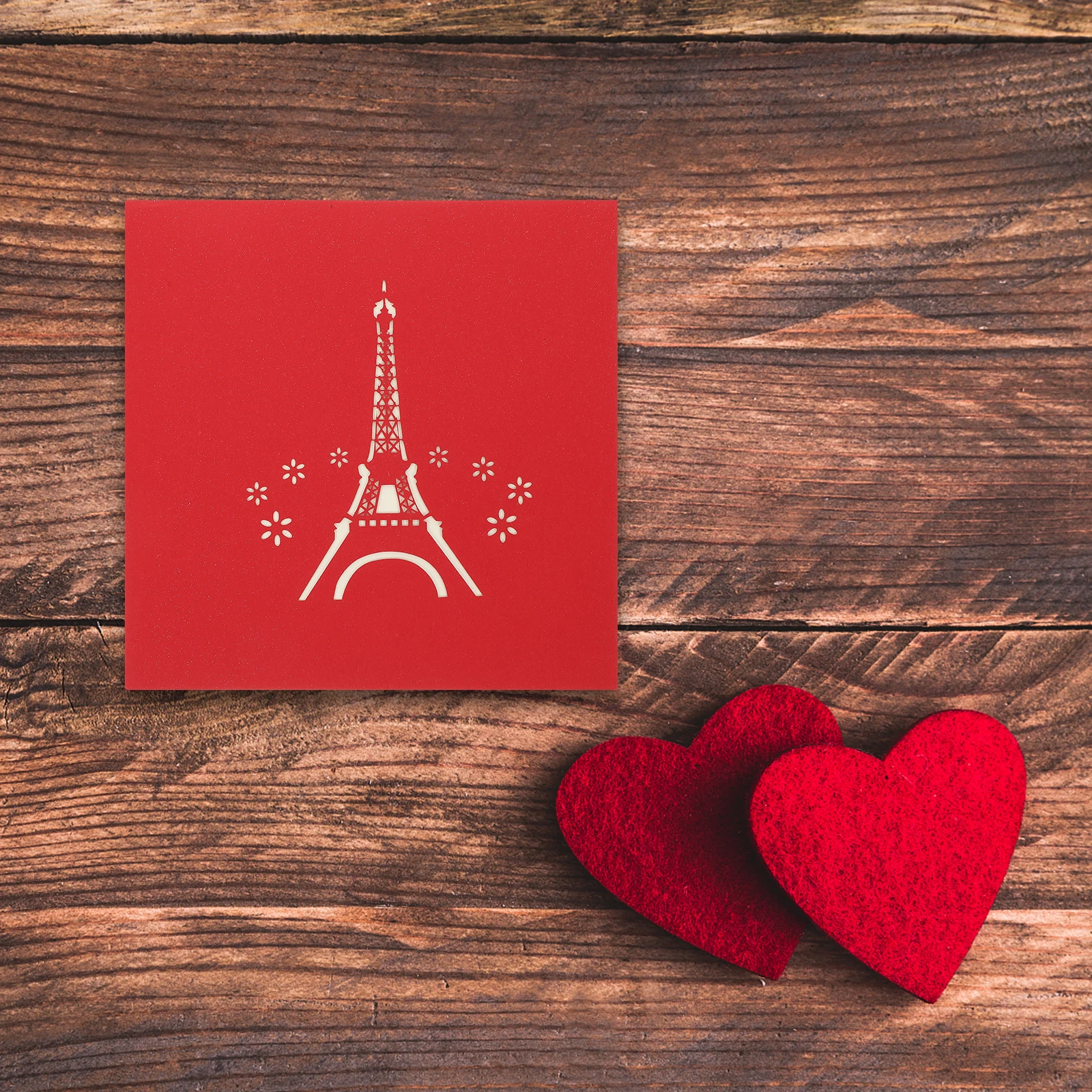 

Music Lighting Greeting Card Eiffel Tower Birthday Three Dimensional Cards Message Three-dimensional Paper Holiday