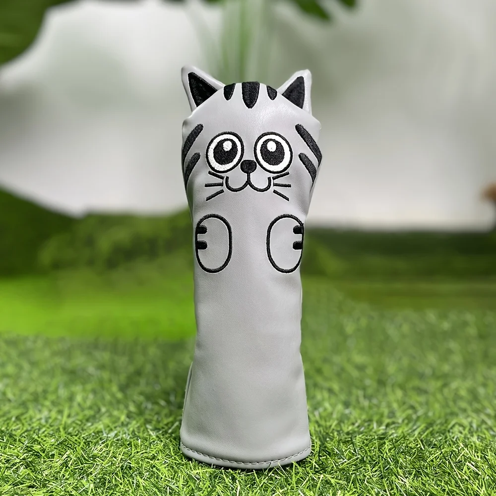 Cute Cat Golf Club Head Cover - Adorable Feline Face with Eyes & Nose, Dust-Proof Club Protector, Compatible with All Golf Clubs image 5