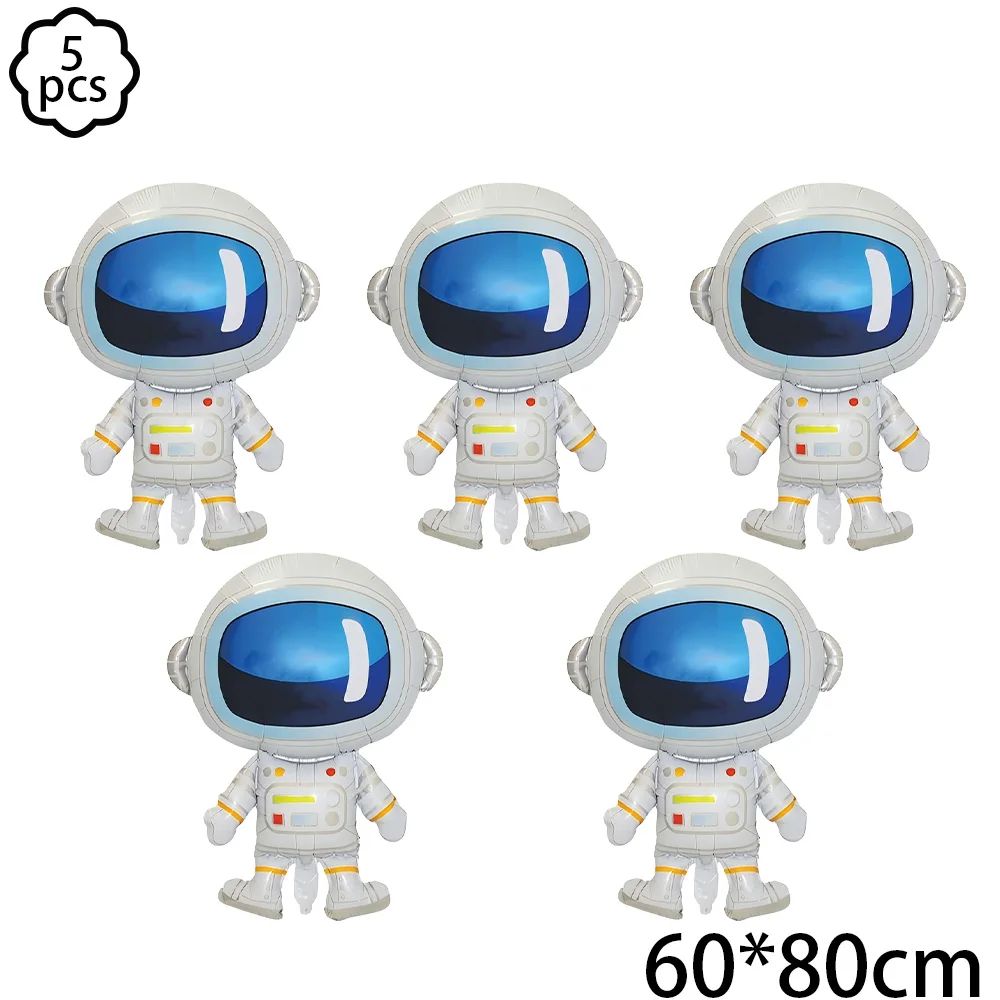 5 Stück Weltraum-Ballon-Dekoration, Astronauten-Raketen-Planeten-Ballon, Universum-Astronauten-Party-Deko, Weltraum-Geburtstagsdekoration – Detail 3