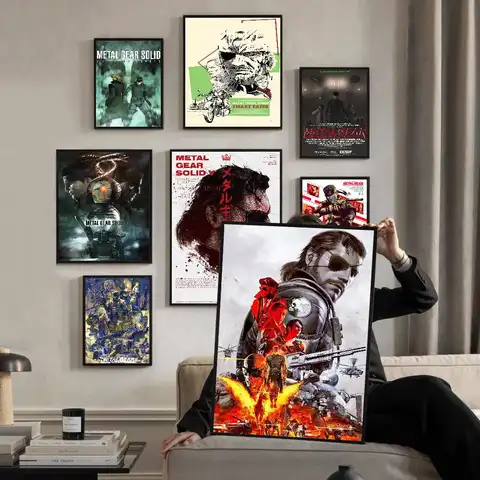 M-Metal Gear S-Solid Poster Good Quality Prints and Posters Vintage Room Bar Cafe Decor Home Decor
