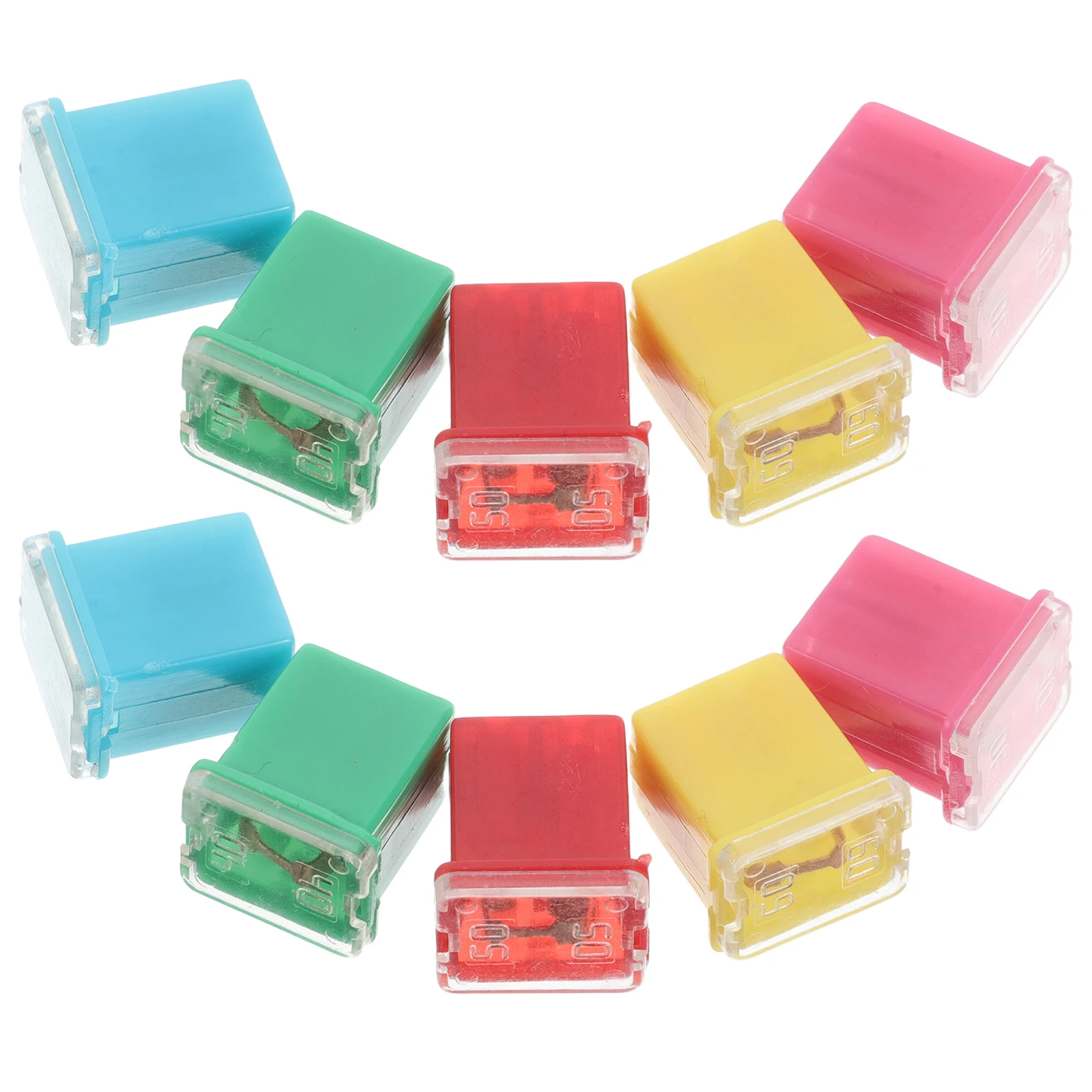 

10pcs Square Kit Automotive Circuit Protection Durable Mini Fuse Replacement Parts Box Shaped Fuse Assortment Set For Car Truck