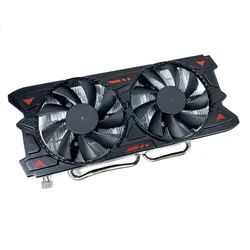 CPU SIZE 53MM*53MM  Pitch of holes 2 Copper tubes RX580 GPU Fan For AMD Radeon RX 590 580 Graphics Card heat sink