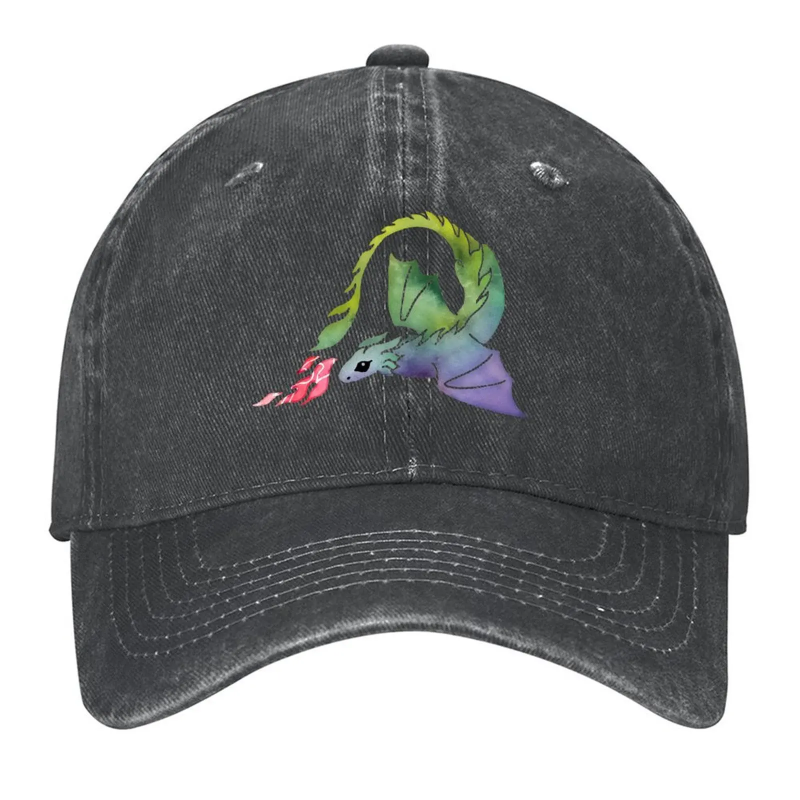 

Dragon fire rainbow Baseball Cap tea Hat Christmas Hat Beach Outing western Hat Women's Men's