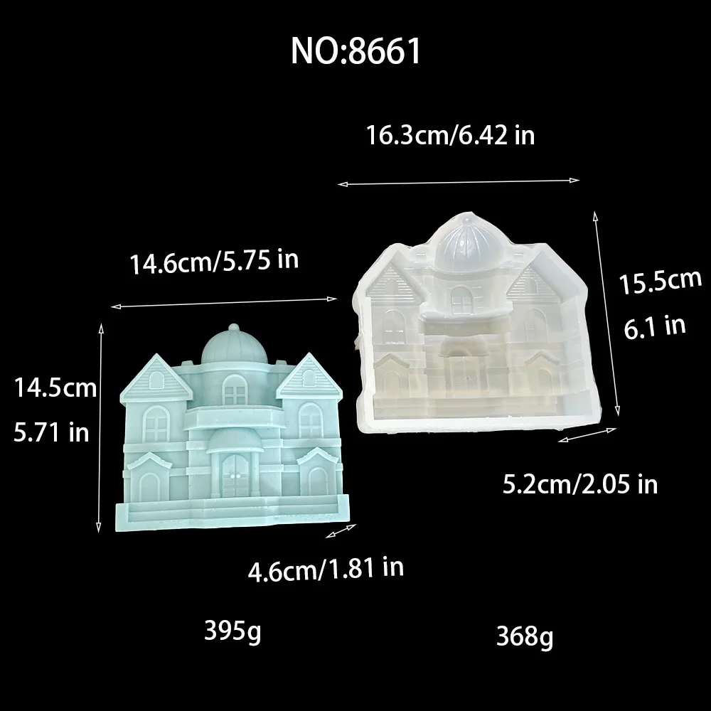 Moule en Silicone pour bougie parfumée pour maison, bricolage, maison de noël, résine, plâtre, ornem