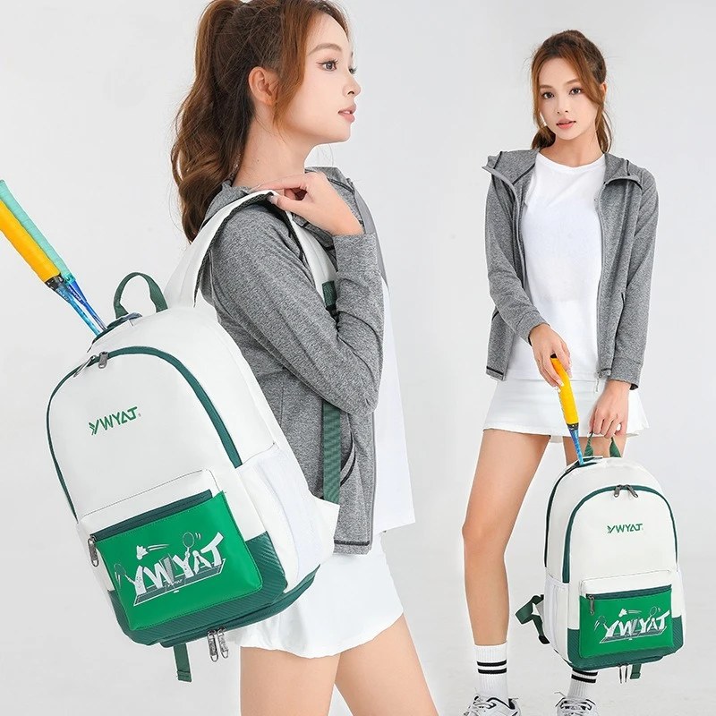 Small Size Youth Badminton Backpack, New Sports Tennis Racket Bag, Breathable Comfort Sturdy Durable Storage Backpack for Gym