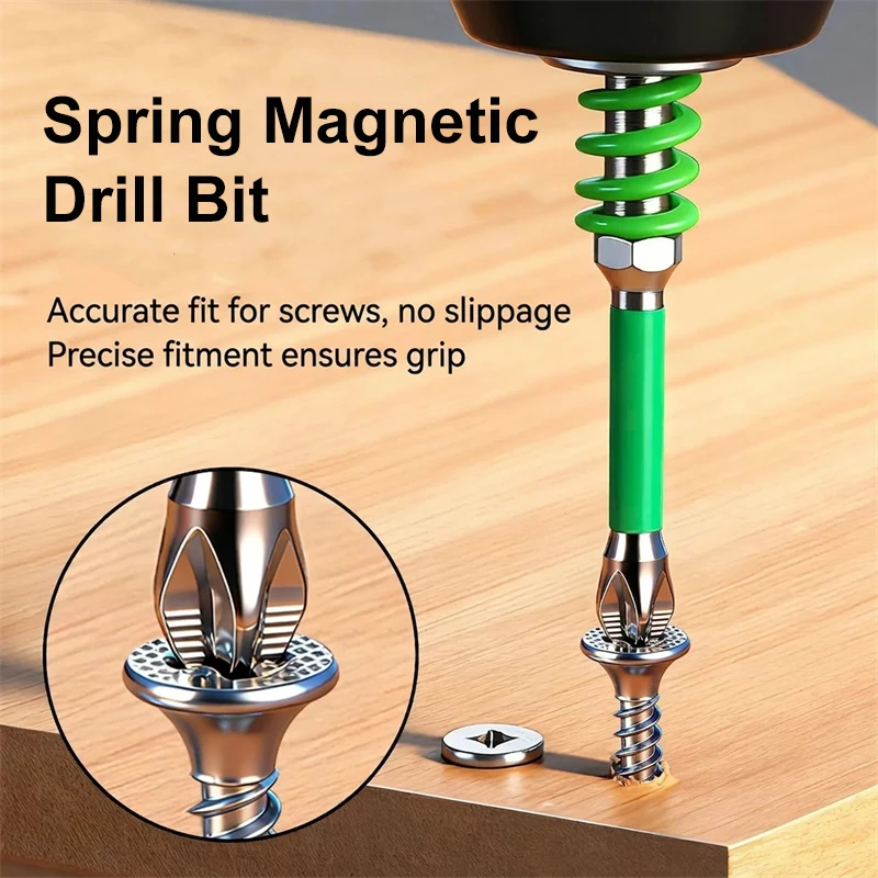 65/70/90/150mm Ph2 Screwdriver Bits Spring Magnetic Anti-slip 1/4