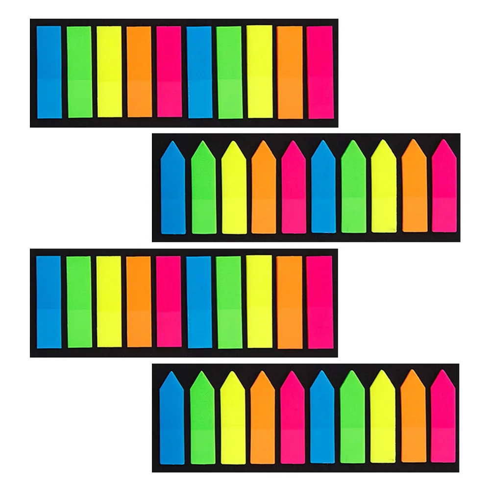 4pcs Self-Adhesive Transparent Page Markers For Book Tabs Multi-Function Study Office Organizer Supply