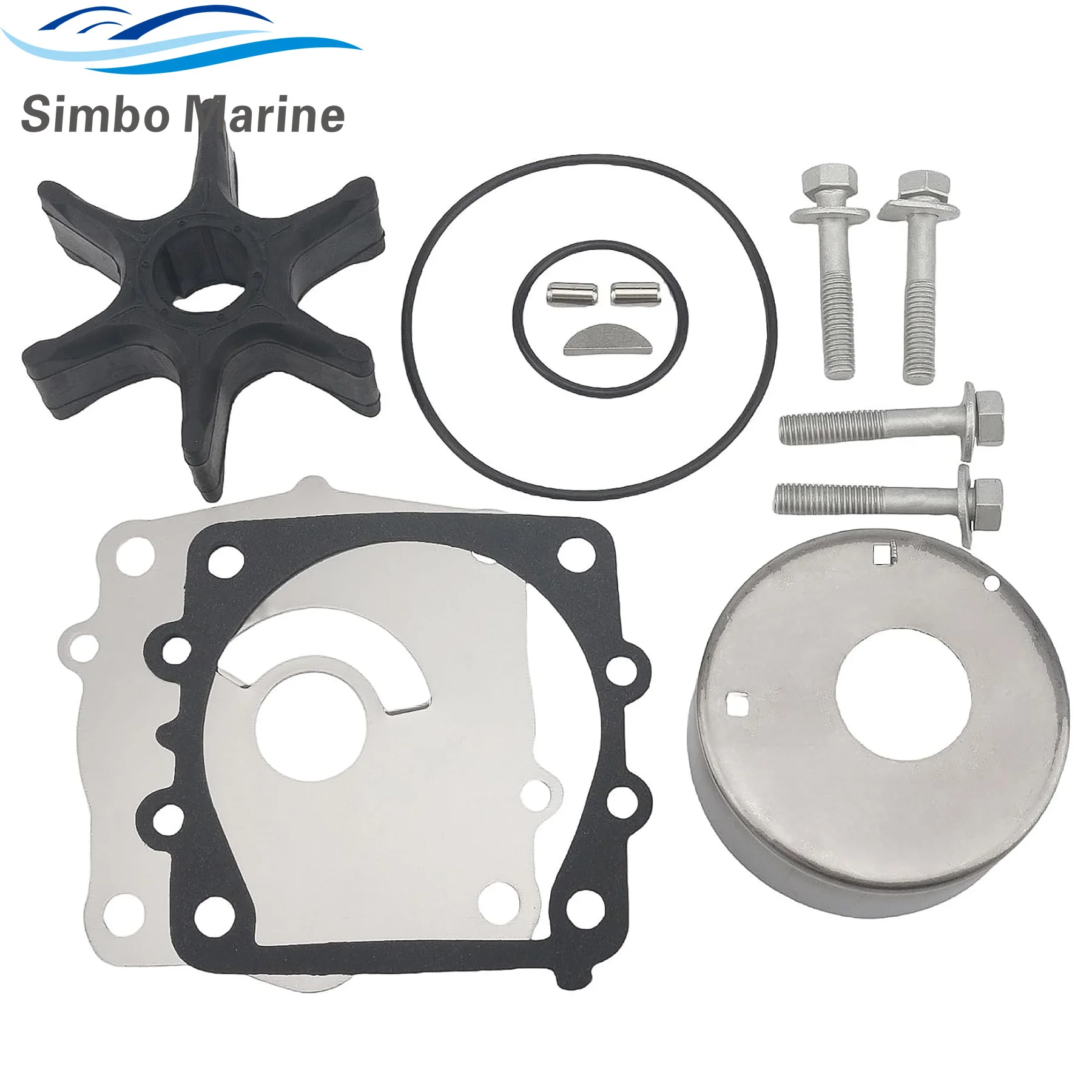 ヤマハ製4ストロークエンジン（f75b、f90b、vf90a、f115、lf115、vf115）用、船外機ウォーターポンプインペラのオーバーホールキット。品番：68v-w0078-00、68v-w0078-01。