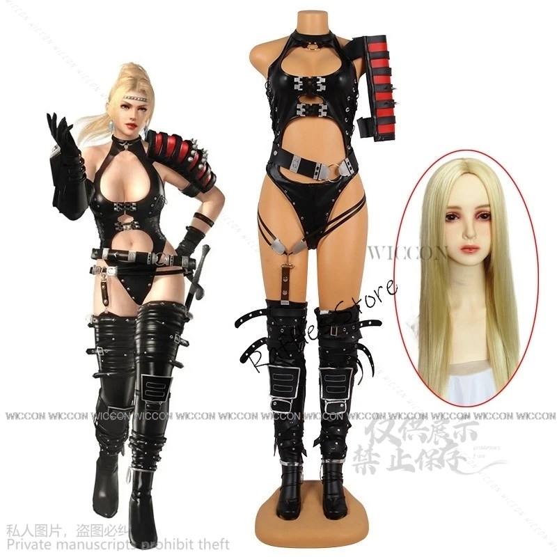 Anime Game Dead Or Alive Cosplay Rachel DOA Costume Halloween Cos Man Woman Full Set Sexy Wear Jumpsuit Cos Roleplay Shoes Prop