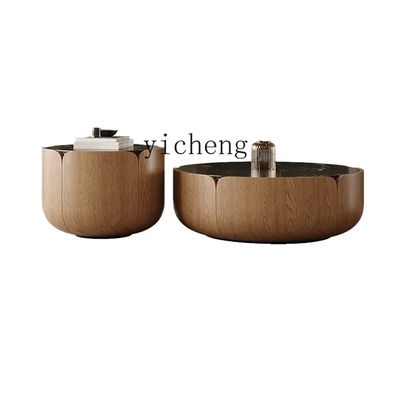 

Tqh Mid-Ancient Tea Table Living Room Home Walnut Solid Wood Tea Table Light Luxury Modern Simple Advanced