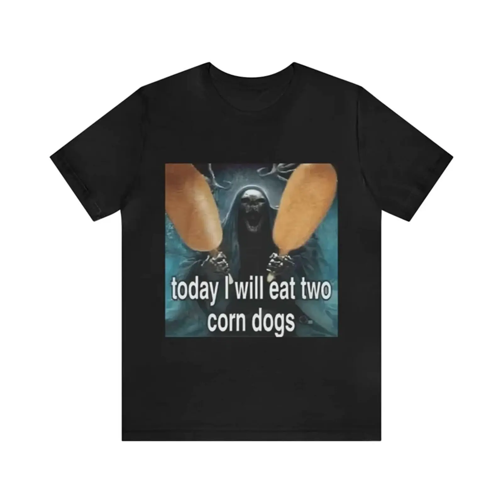 

Today I Will Eat Two Corn Dogs Meme T-Shirt - Funny T-Shirts Meme Shirts Parod