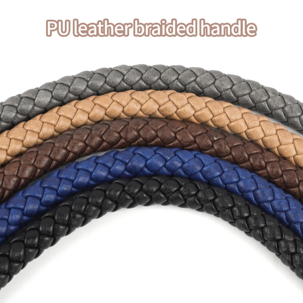 PU Leather Shoulder Bag Strap Durable Braided Rope Short Handles For Handbag Purse Belts DIY Replacement Bag Accessories