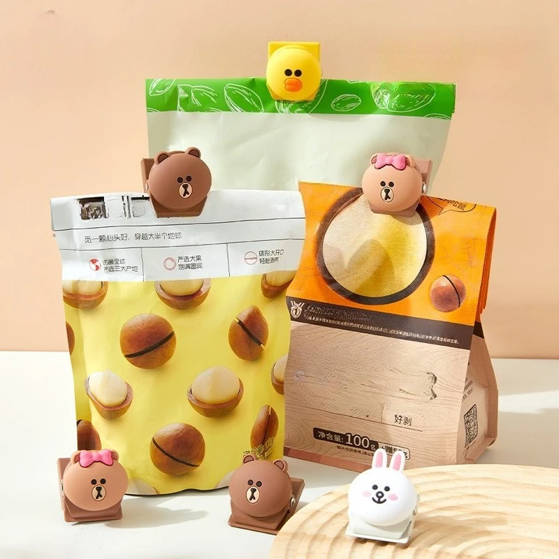 Sealing Clip Multifunctional Fresh-keeping and Moisture-proof Snack Clip Refrigerator Sticker Magnetic Clip Household Food Clip