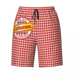 COCHONOU-Swimwear Masculino, Swim Shorts Trunks, Beach Board Shorts, Calças de Natação, Maiôs Masculinos, Correndo Esportes, Surf Shorts