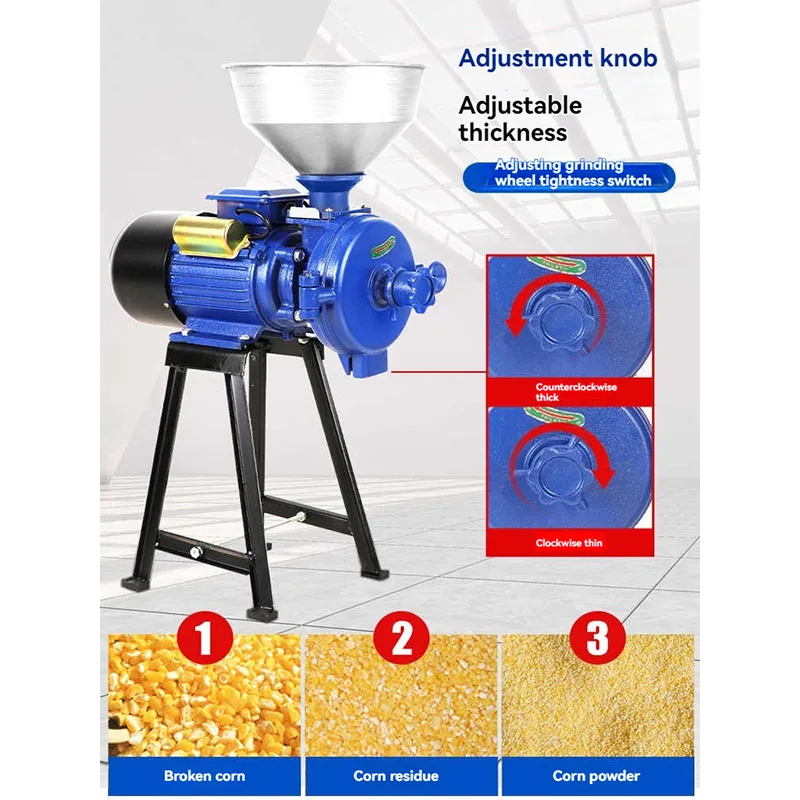 

2500W Milling Machine Wet And Dry Whole Grains Grinder Corn Rice Grinding Bean Grinder w/Funnel