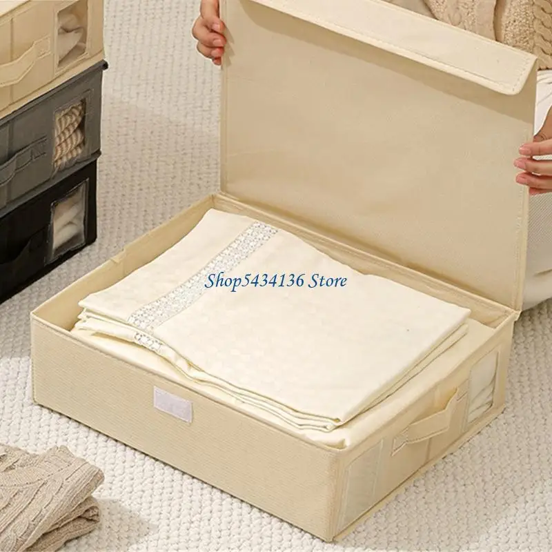 H7ED Nonwovens Cloth Bedding Organizers with Large Capacity and Zippered Closure