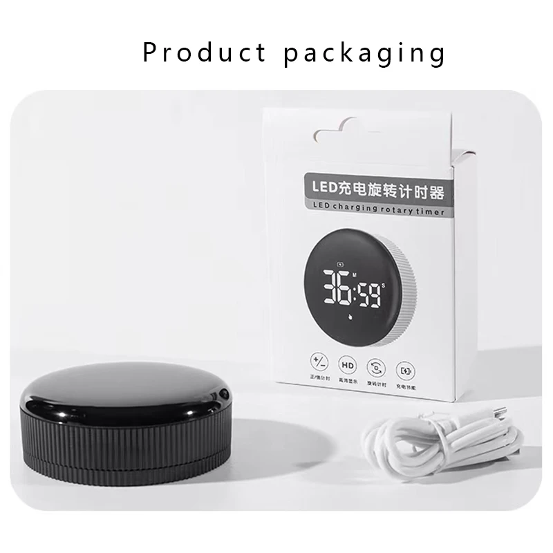 1 قطعة الطالب الرقمية الصامتة الموقت المغناطيسي المطبخ الإلكترونية الموقت تعلم العد التنازلي تذكير (مدمج في بطارية ليثيوم قابلة للشحن #3