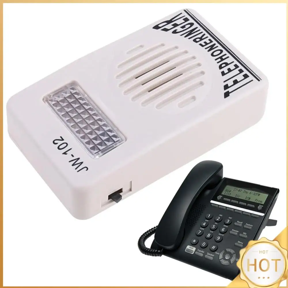 Loud Sound Telephone Ring Ringer Amplifier with Strobe Light Flasher Volume Enhancer Loud Ringer Telephone Answering Accessories