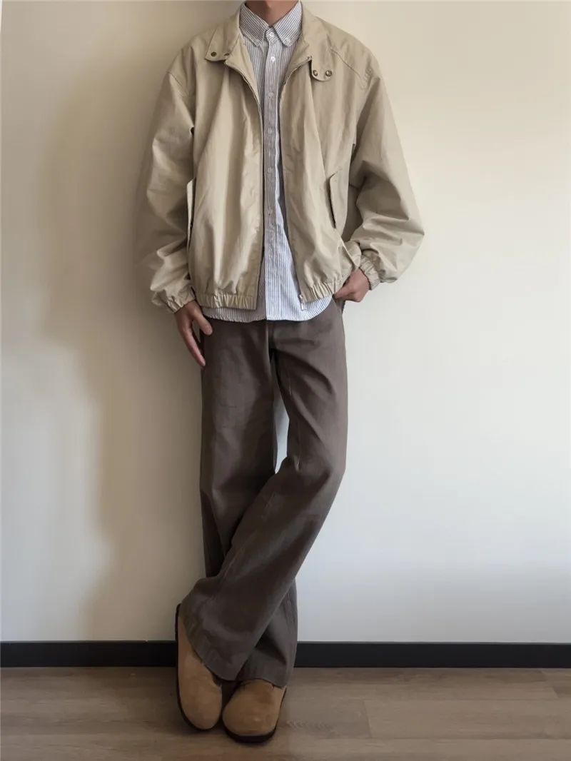 

Мужские джинсы Cleanfit Brown Waed прямого кроя, весна 2025, оверсайз, повседневные, из денима, со средней посадкой, длинные брюки для подростков