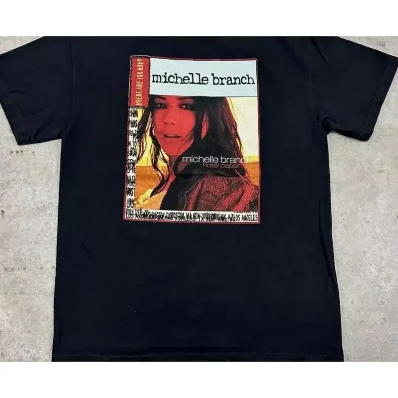 Vintage Michelle Branch Hotel Paper Where Are You Now Tour Black T Shirt