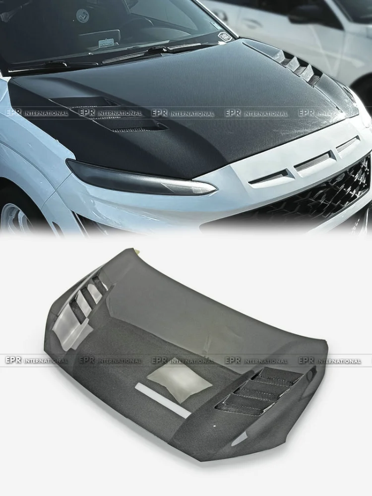 

For Kona N (OS) EPA Style Vented Hood - Exterior Sport Vent Hood | Aerodynamic Bonnet Accessory