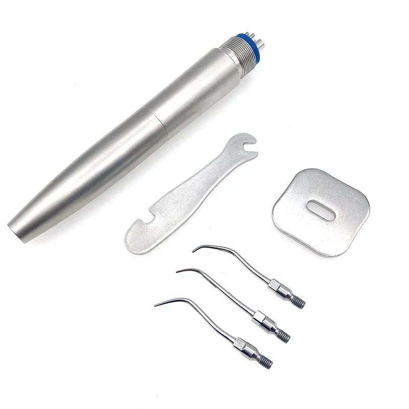 Air Ultrasonic Scaler Handpiece Perio Hygienist 2/4 Holes 3 Tips Air Scaler