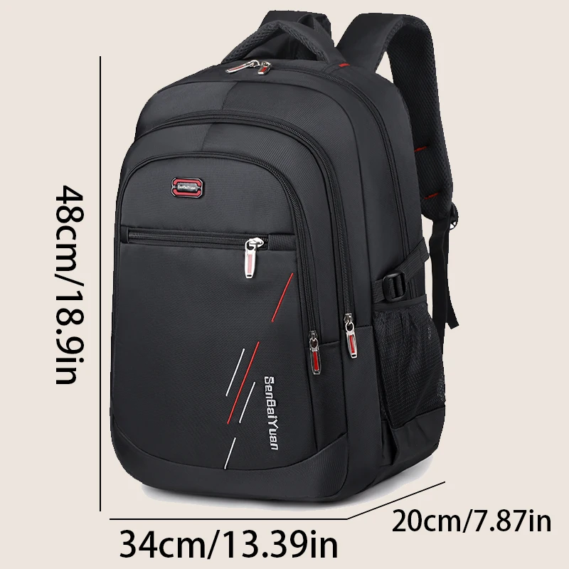 Large capacity laptop backpack - durable, waterproof, stylish unisex backpack with practical pockets - ideal for school and trav