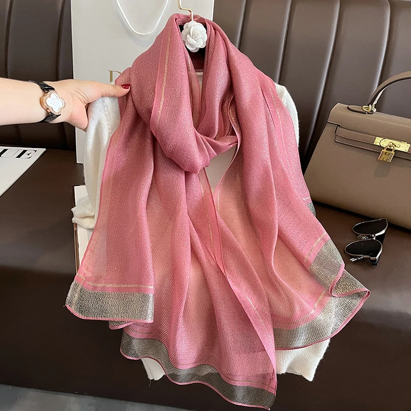 2023 Fashion Women Winter Warm Wool Scarf Shawl Luxury Solid Silk Embroidery Pashmina Design Lady Wraps Bufanda Headkerchief