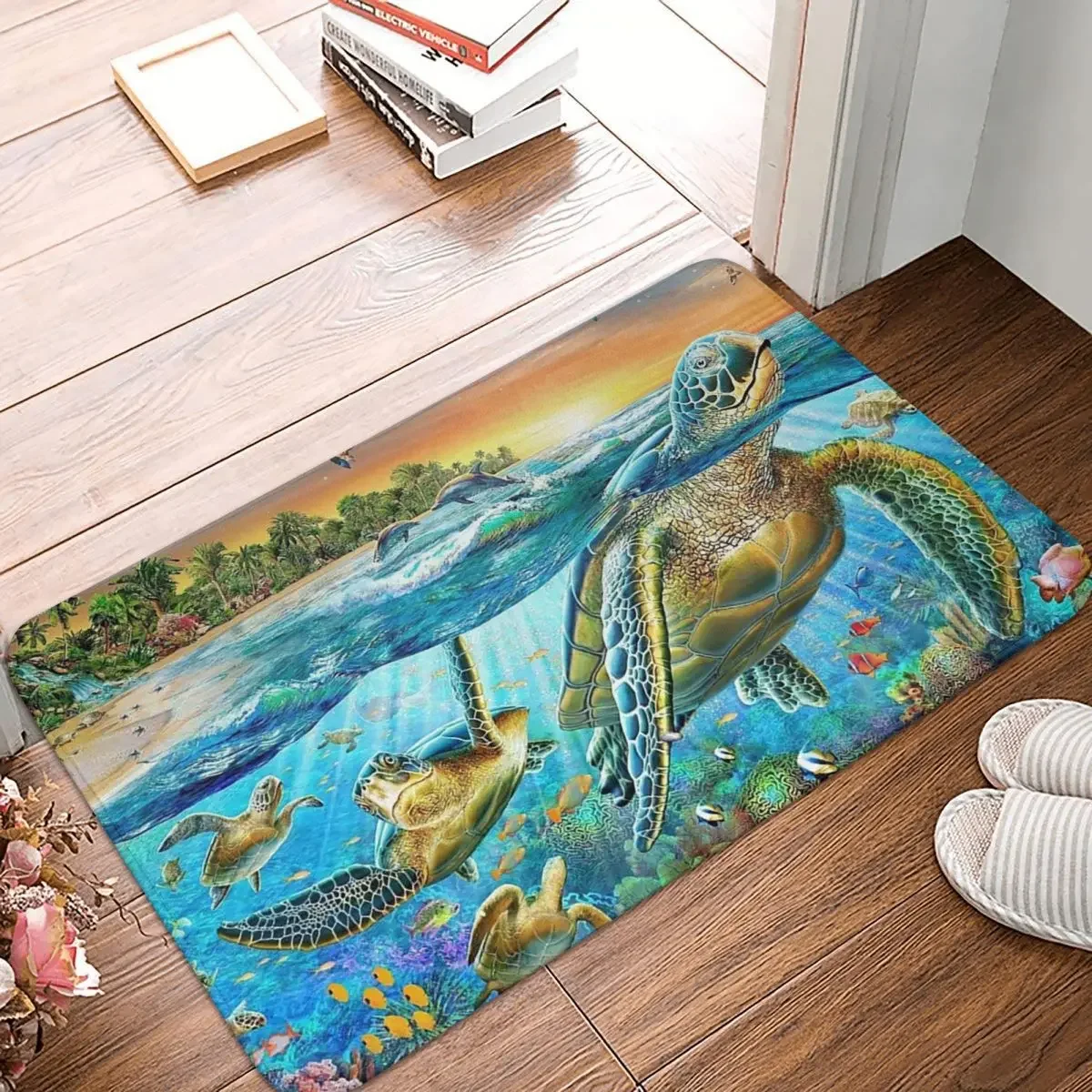 Bath Mat Sea Turtle Rug Home Doormat Kitchen Carpet Outdoor