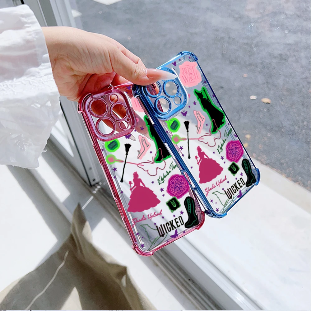 W-Wicked Part One G-Glinda Phone Case For Redmi NOTE 14 PRO C For Xiaomi 13 12 POCO Electroplate Four Corner Anti-drop Cover