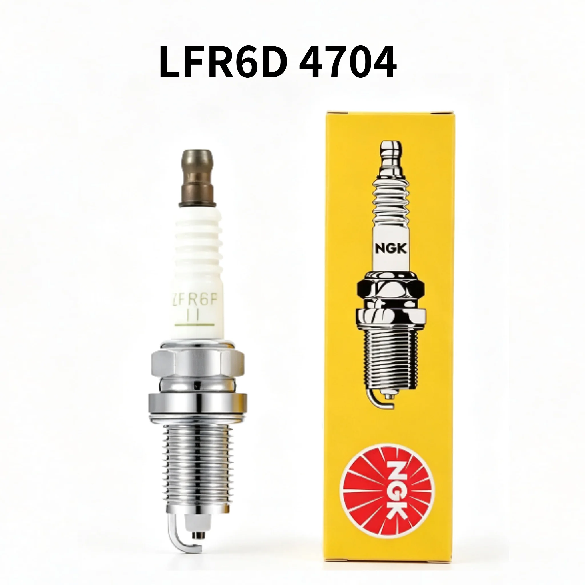 NGK Nickel Alloy Ignition Spark Plugs LFR6D 4704 4Pcs Fit For Volvo C70 C30 S40