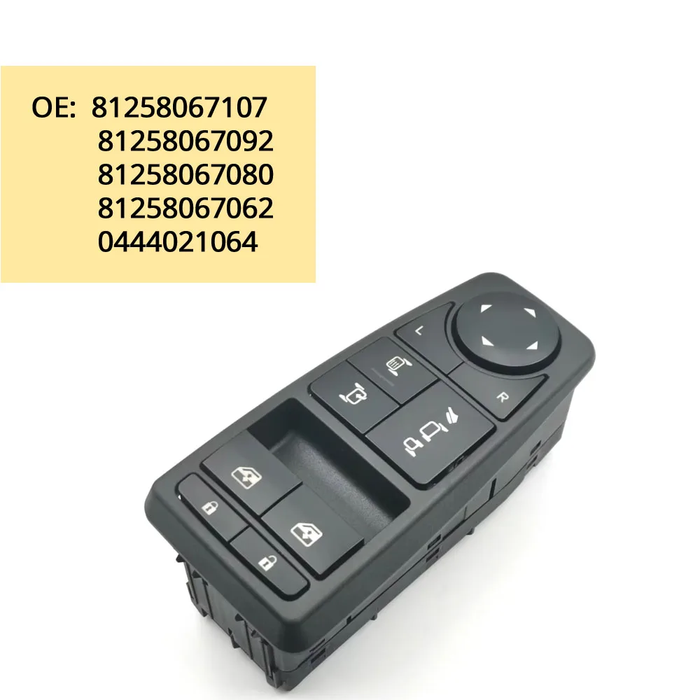 

OE: 81258067092 81258067080 81258067062 81258067107 Truck Electric Power Window Control Switch Button For MAN TGL TGM TGS TGX