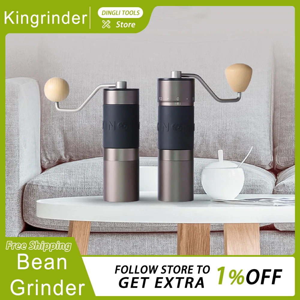 Kingrinder K0 K1 K2 K4 K6 Coffee Bean Hand Grinder Pour Over Coffee Hand Mill Portable Customized Metal Grind Machine Mill Tools